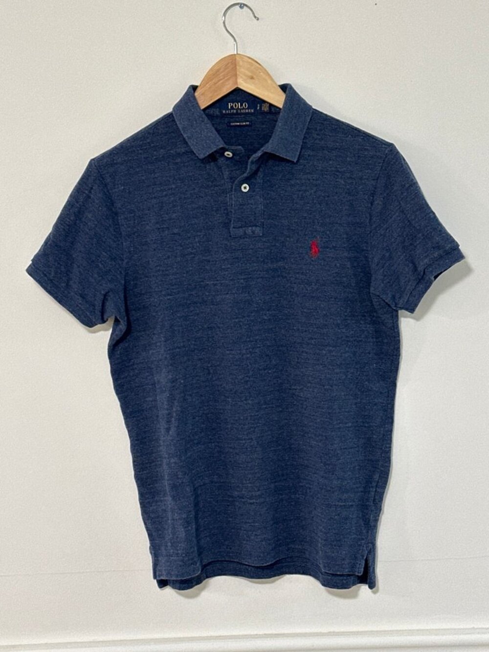 Polo Ralph Lauren Custom Slim Fit Polo | Navy Heather | Red Pony | Men's S